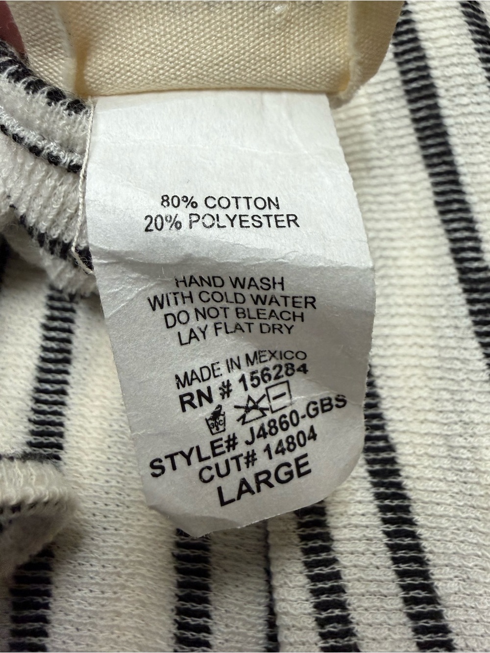 Caution to the Wind Striped Wide Leg Cotton Jumpsuit Tie Back Button Front Large - Picture 5 of 10